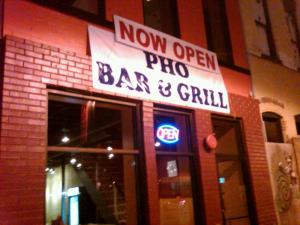 pho bar and grill exterior