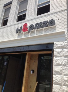 Outside of H &pizza