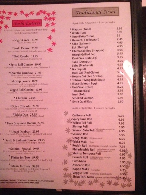 Traditional Sushi at Hikari Sushi and Sake