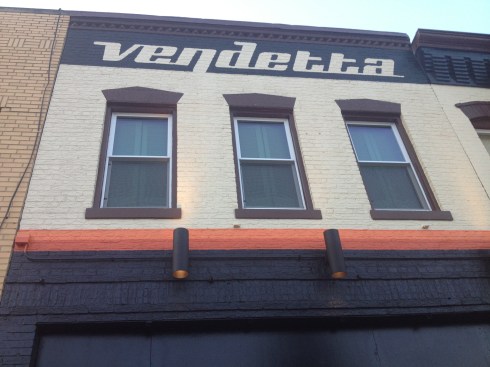 Sign at Vendetta