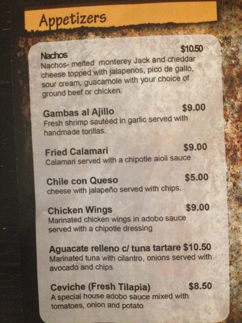 Appetizers at Sol Mexican Grill