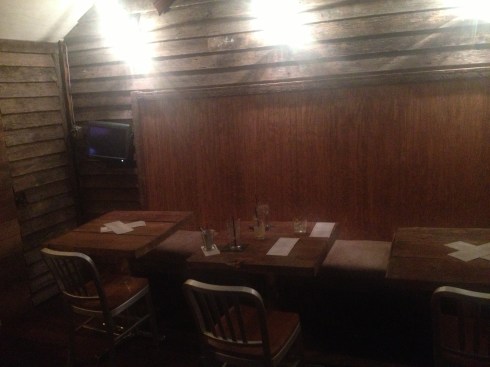 Tables at Kitty's Saloon