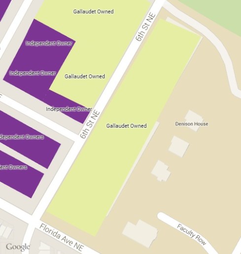 Large Section of 6th Street Owned by Gallaudet University