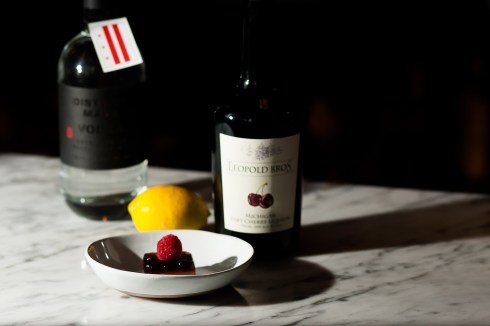 Sour Cherry Gel Cocktail Shooter at DC Harvest