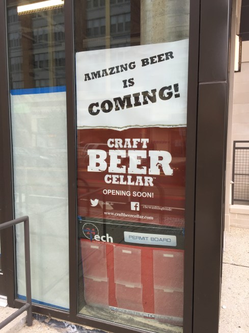 Signage for Craft Beer Cellar at 301 H Street