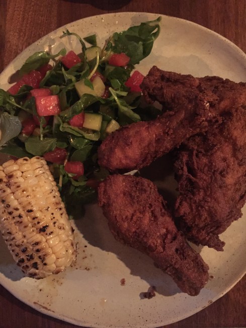 Old Bay Fried Chicken with Summer Sides at DC Harvest